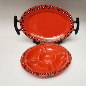 Celebrating Home 18" Vintage Serving Oval Platter Stoneware Ceramic